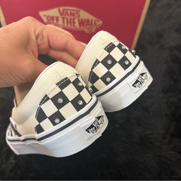 VANS checkerboard rare slip on shoes sneakers women’s 7 new - Picture 5 of 8